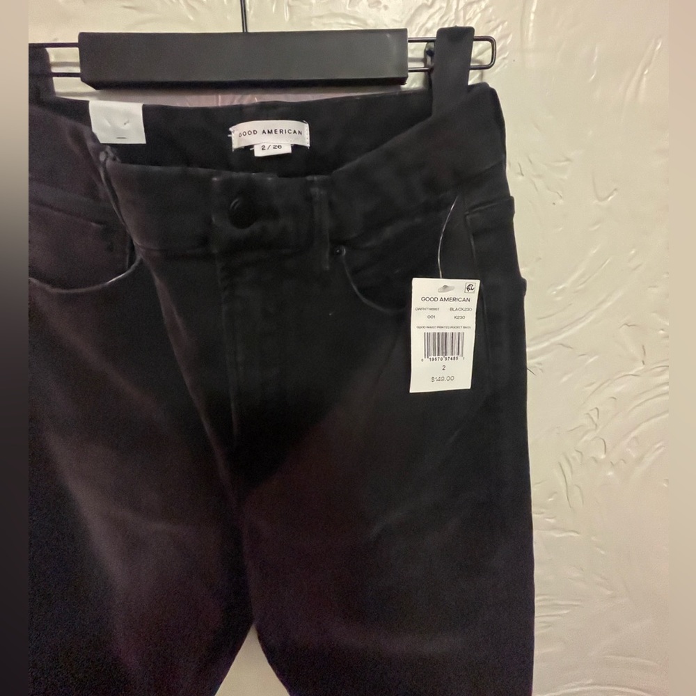 NWT Good American black high rise skinny jeans❤️
